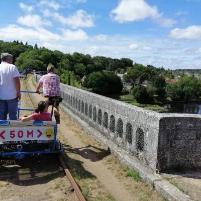 Vélo rail à Chauvigny (86) - 5 juillet 2020